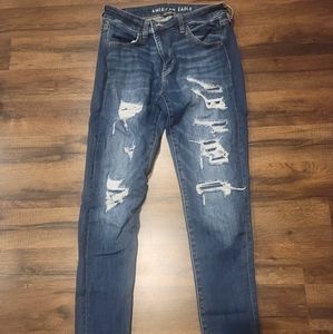 American Eagle distressed skinny jeans